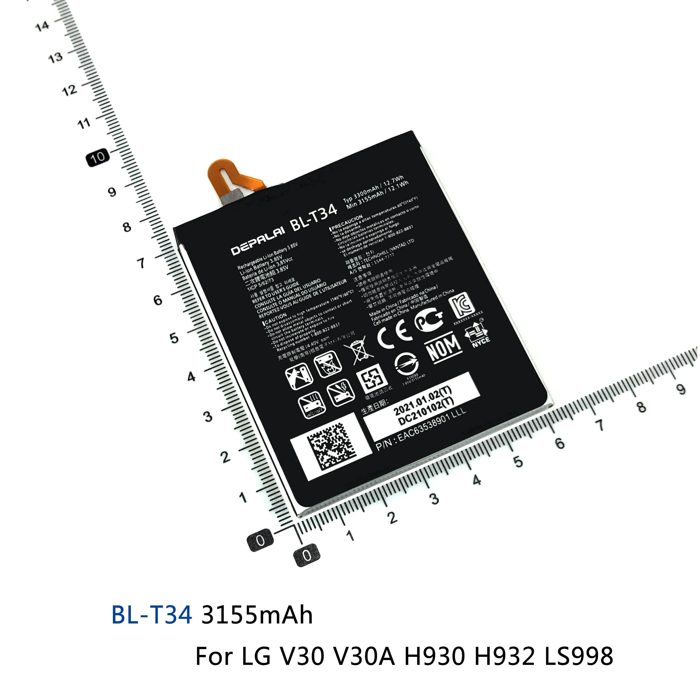 BL T34 T35 T36 Батарея для LG V30 V30A H930 H932 LS998 Google2 Pixel 2 XL K30 X410TK батареи сотового