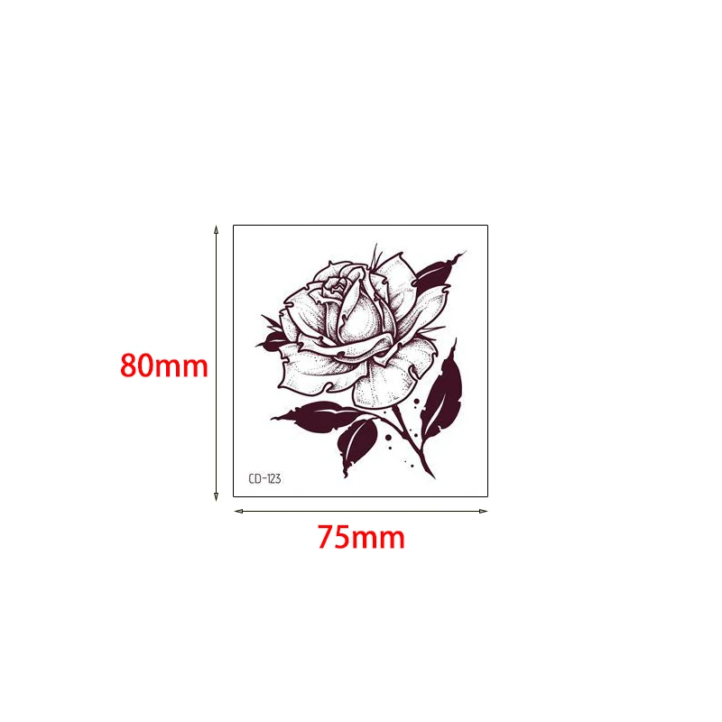 Наклейка в виде розы для женской груди рук и плеч | Красота здоровье