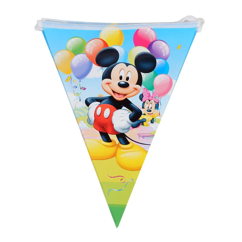 Миска Микки Маус из Диснея одноразовая посуда с зеленой мультяшной тематикой