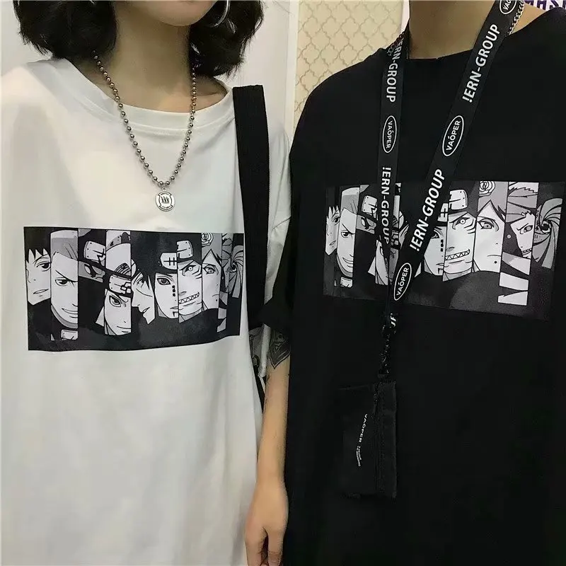 

2019 Hot Anime Men's T Shirt Black White Casual Harajuku Cool Comfortable O-Neck Streetwear Fashion Design Mens