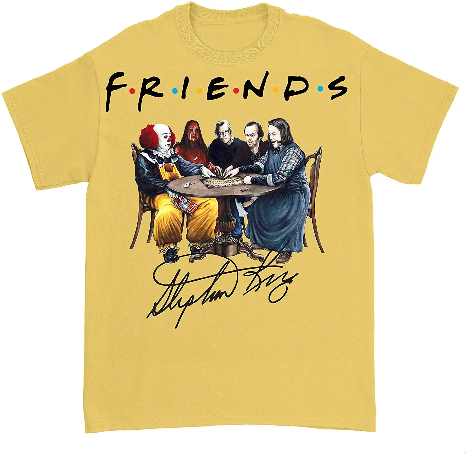 Мужская и женская футболка Friends IT Pennywise Squad для Хэллоуина с героями фильма ужасов