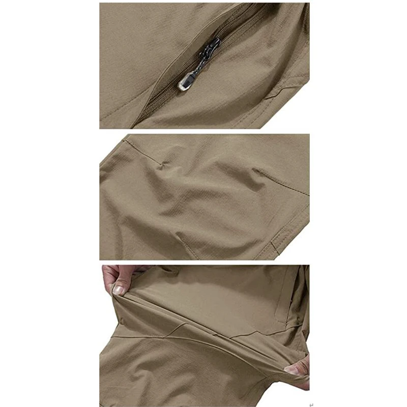 Luţu 8xl стрейчевая летняя Пеший Туризм Штаны мужские Водонепроницаемый мульти