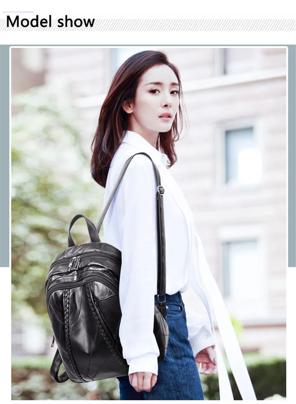Винтажный натуральный кожаный рюкзак для женщин Mochila Feminina большой емкости рюкзак школьный рюкзак сумки для девочек-подростков сумка для женщин