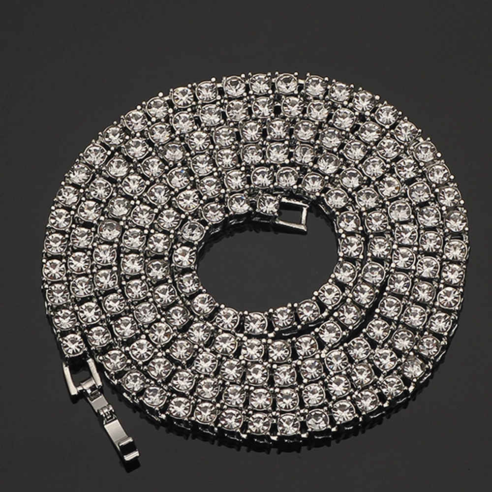 

Luxury 4mm Cubic Zirconia Tennis Bracelets Iced Out Chain Crystal Wedding Bracelet For Women Men Gold Silver Color Bracelet