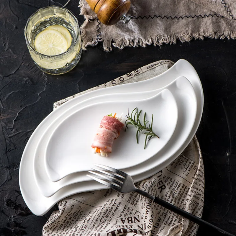 Креативная керамическая обеденная тарелка в европейском стиле необычная