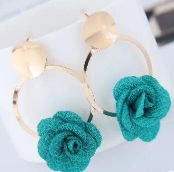 Dvacaman Роза яркого цвета Висячие серьги для женщин 2019 модный металлический