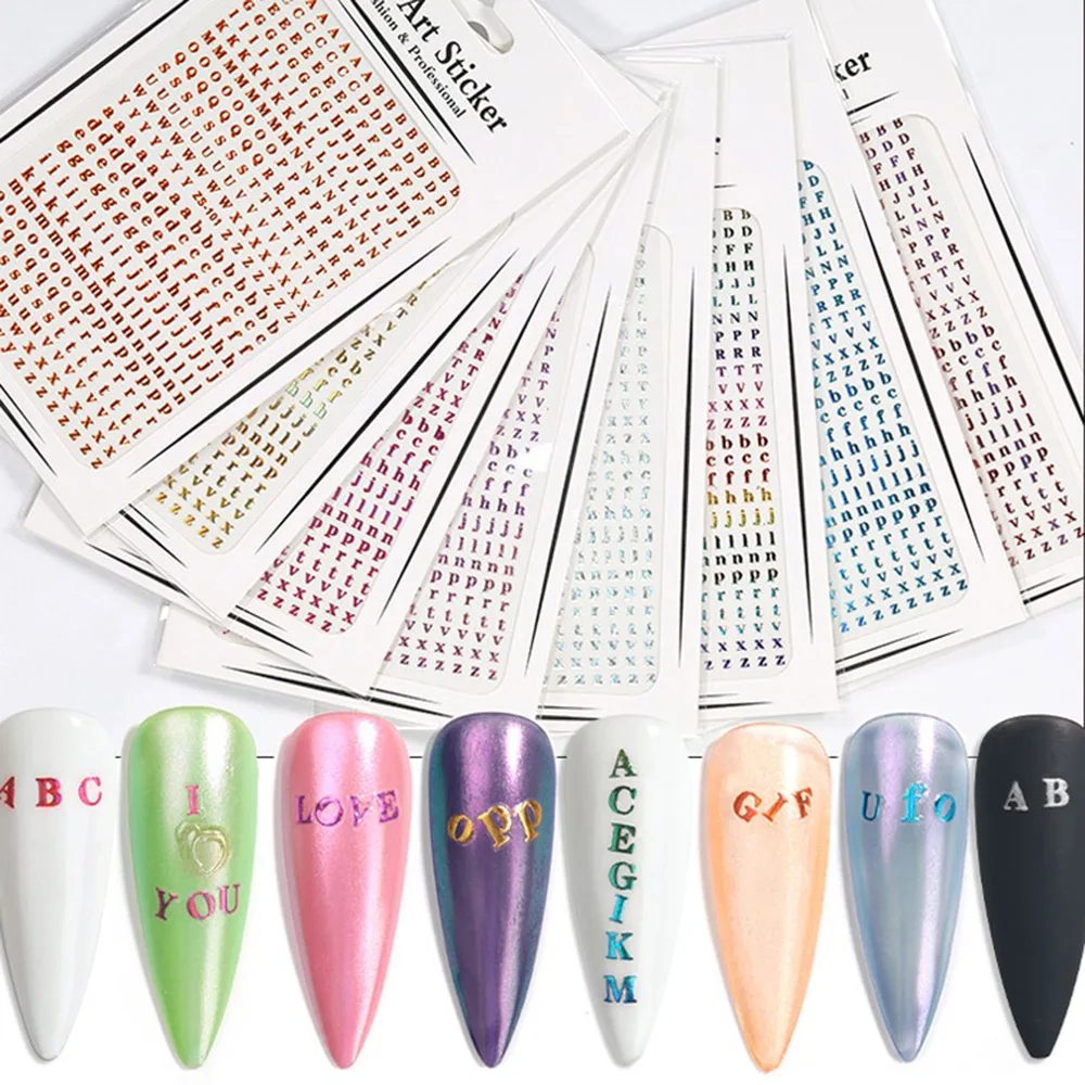 Новое поступление 26 алфавитов наклейка для ногтей сделай сам маникюрный клей