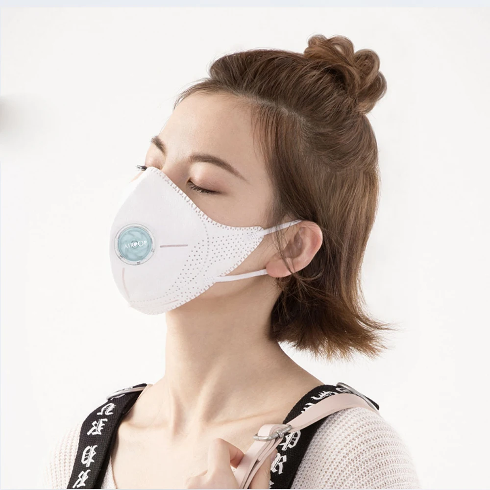 Маска для лица Xiaomi AirPOP 98.2% PM 2 5 4 шт. с вентиляционным клапаном долговечная