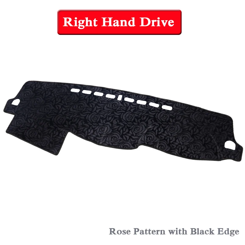 Rose Black RHD Автомобильный Стайлинг приборной панели защитный коврик тени подушка коврик розовый ковер для Mitsubishi Pajero V93 V97 2007-настоящее RHD и LHD аксессуар - Название цвета: Rose Black RHD