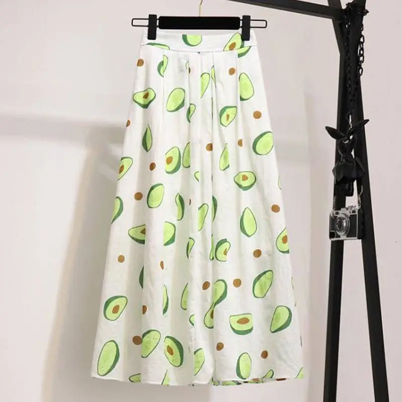 Green skirt Комплект из двух предметов, спортивный костюм, летняя консервативная хлопковая зеленая короткая футболка+ зеленая длинная юбка, комплекты для женщин, модные юбки, костюмы, большие размеры - Цвет: Green skirt