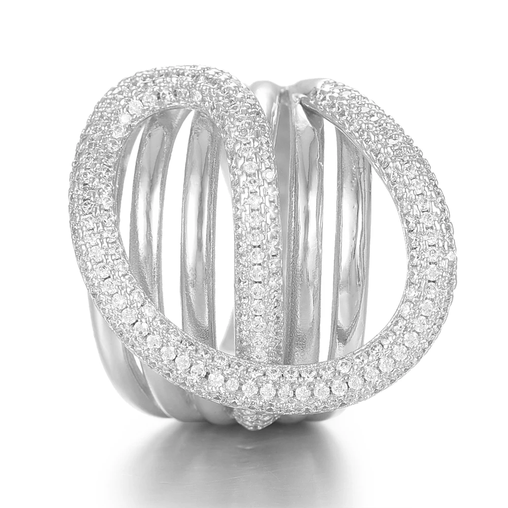 Женское кольцо SISCATHY onaco роскошное эффектное составное для помолвки свадебное в