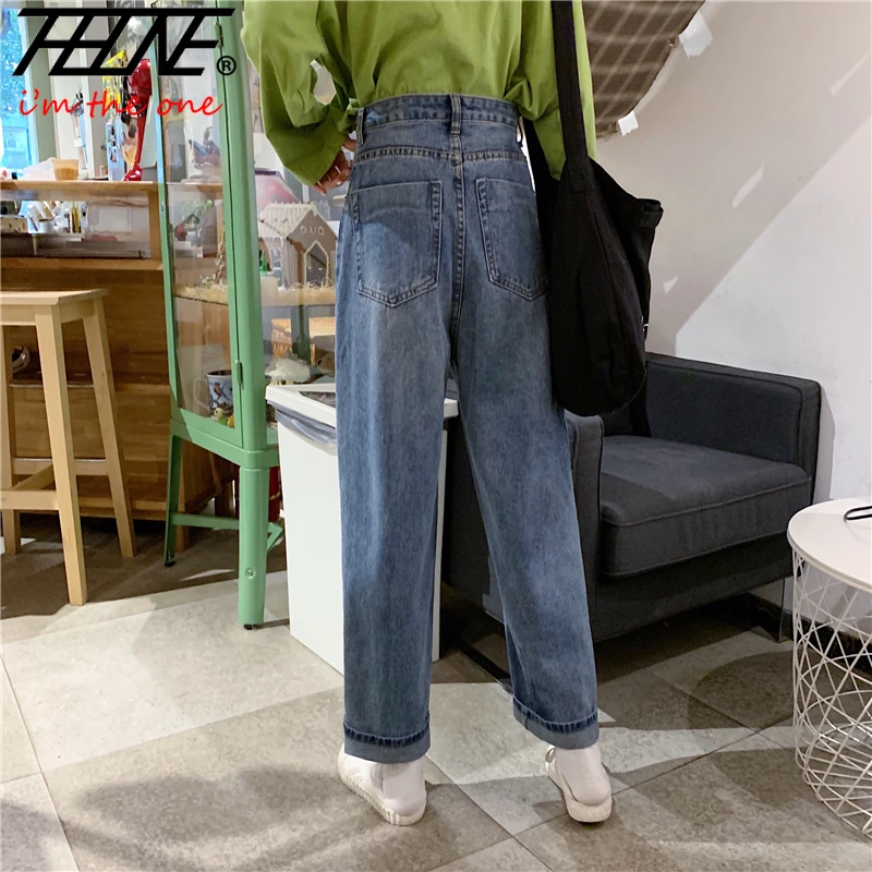 

Women's Mom Jeans Pants High Waist Denim Pants Classic Loose Wide Leg Jean Casual Trousers Female Pantalones Vaqueros Mujer