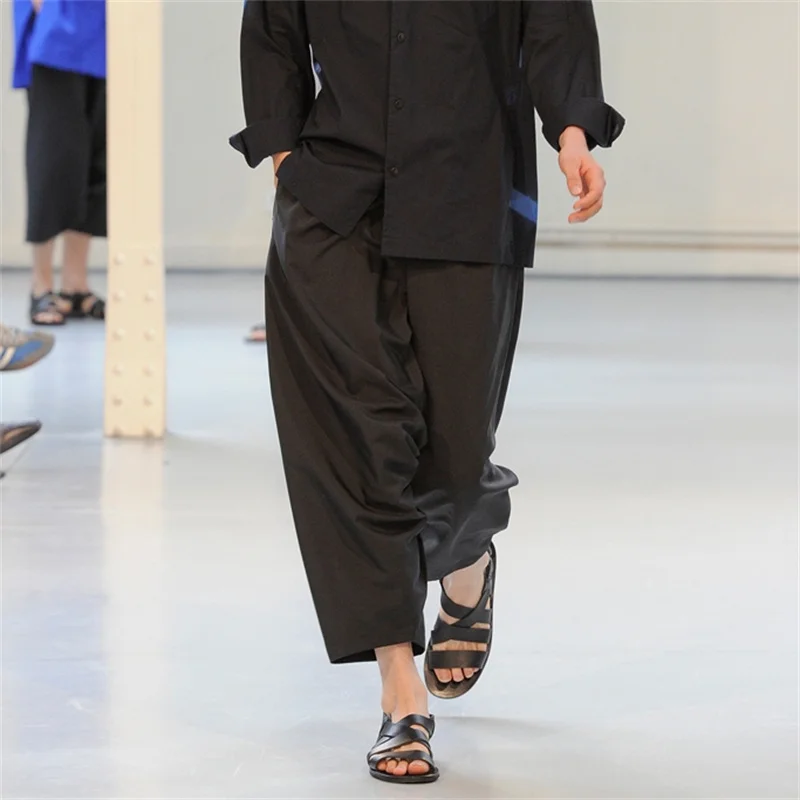 New men's casual slacks 27-44 plus-size fashion show dark pants trend