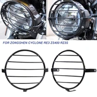 motorcycle headlight protector grille guard cover for cyclone re3 zs400 rz3s for zongshen cyclone re 3 zs 400 rz 3s