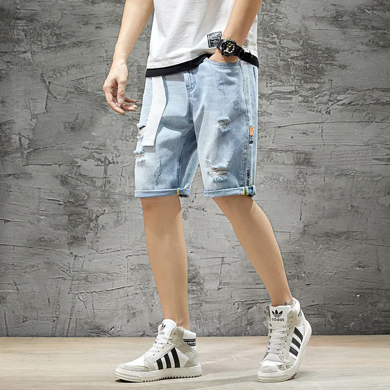 

Ropa De Hombre 2020 Asrv Men Summer New Blue Casual Shorts Men Fashion Mens Short Korean Denim Shorts Mens Ropa De Hombre