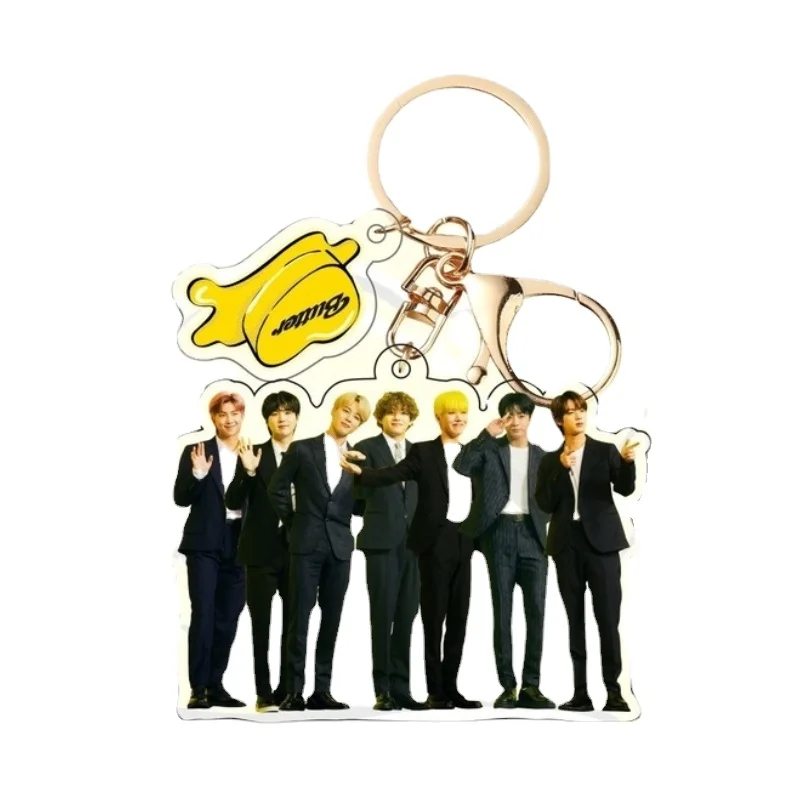 Kpop Bangtan Boys новый альбом акриловый брелок 2021 JIMIN SUGA JUNGKOOK V JIN J HOPE RM золотая цепочка