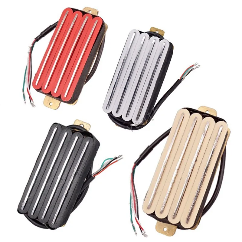 1 шт. Лидер продаж Рельс 2-двойное лезвие электрогитары хамбакеров 4 провода Пикап