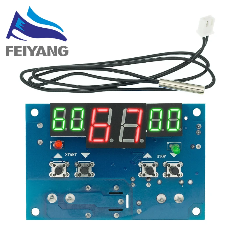 Термостат Цифровой с NTC сенсором W1401 и светодиодным дисплеем 12 в пост. Тока 10