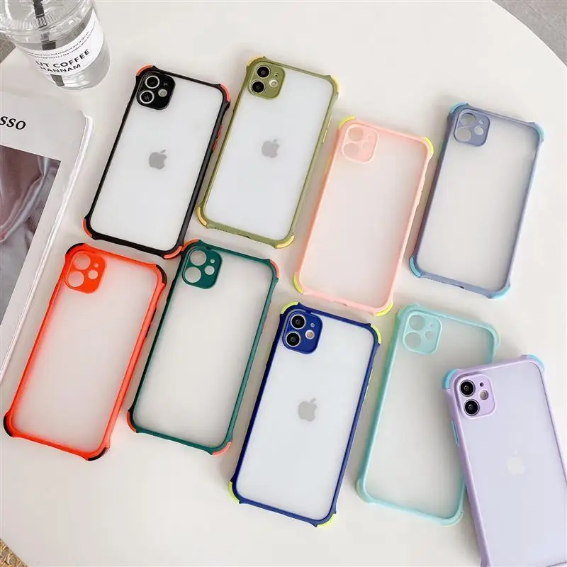 

Anti Fall Silicone Matte Transparent Candy Color Phone Case For Samsung Galaxy Note 8 9 10 S8 S9 S10 S10E Lite Pro Plus PU Cover