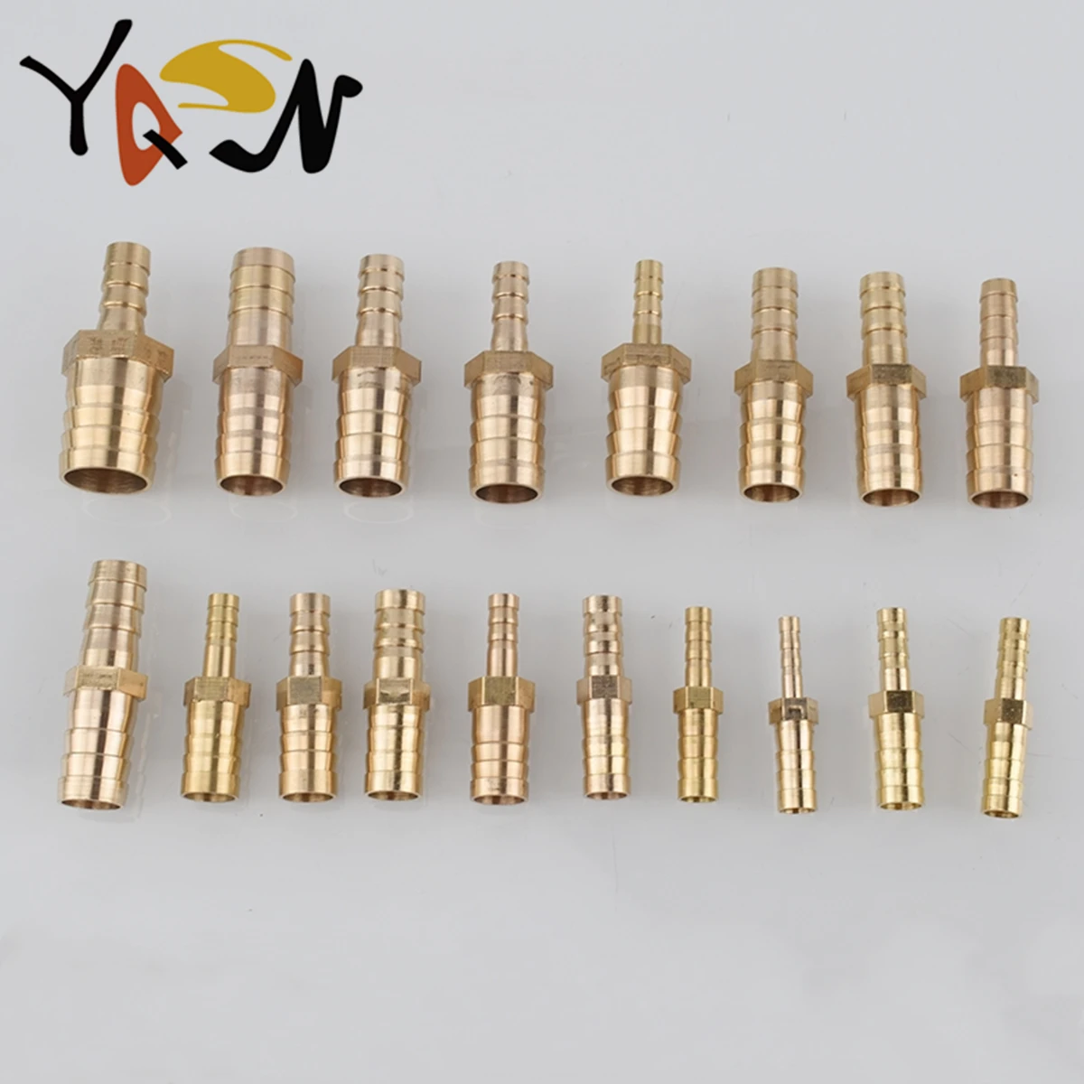 1PC Pagoda 4 5 6 8 10 12 14 16 18 19 20mm Brass Pneumatic Tower Hose Barb Straight Pipe Fitting Through Oil Water Gas Adapter