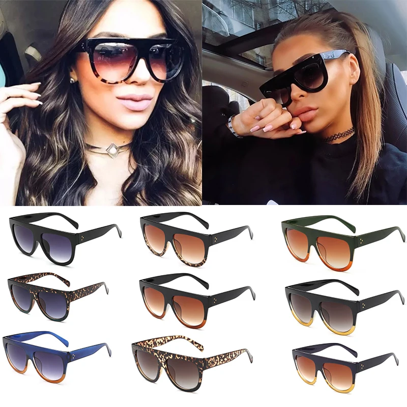 Солнцезащитные очки унисекс милые темные большого размера винтажные квадратной