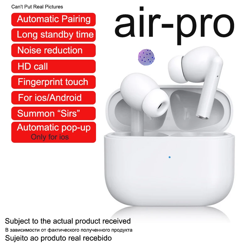 наушники бесповородные Беспроводные Air-Pro Bluetooth-наушники сенсорные Спортивная