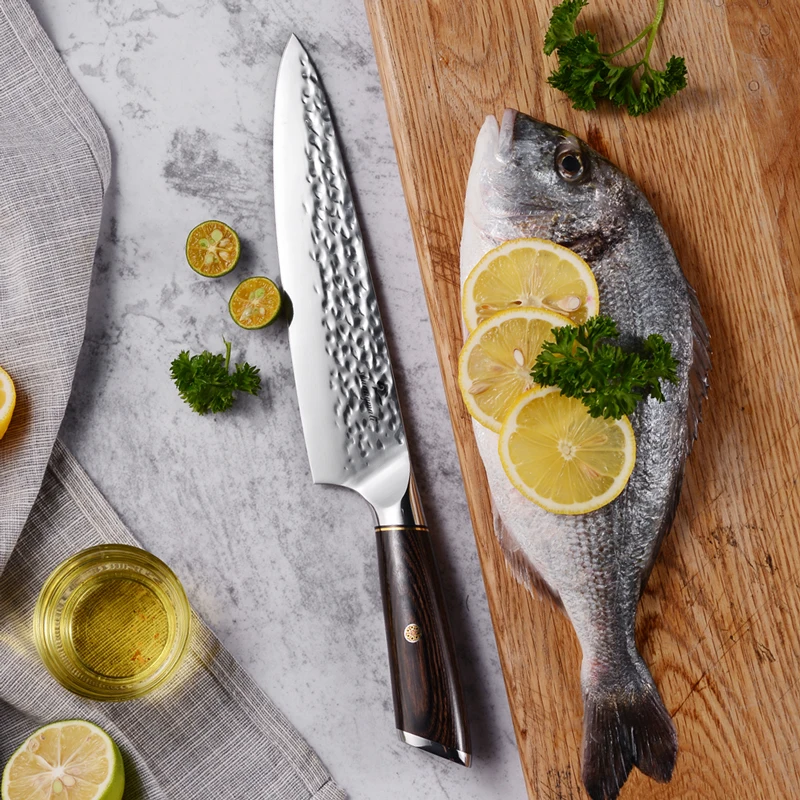 Из 2 предметов Китайский Тесак шеф повара Ножи комплект 5Cr15 кованые