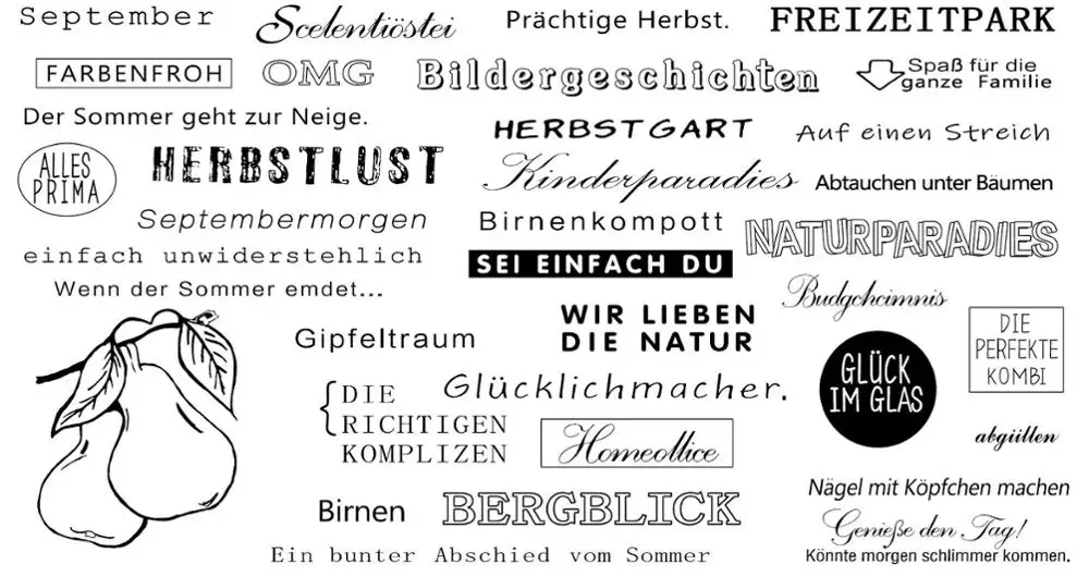 Немецкая груша чистые марки скрапбукинга бумаги ремесло чистый штамп