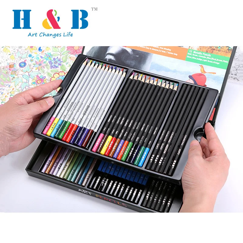 Карандаши деревянные цветные водорастворимые 60 цветов | Канцтовары для офиса и