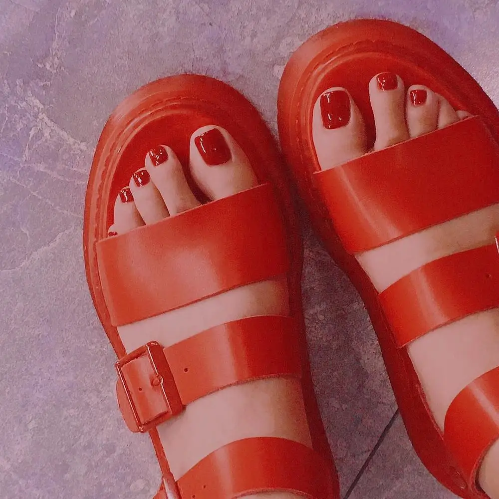 Женские кожаные сандалии на платформе пляжные толстом каблуке белые эспадрильи