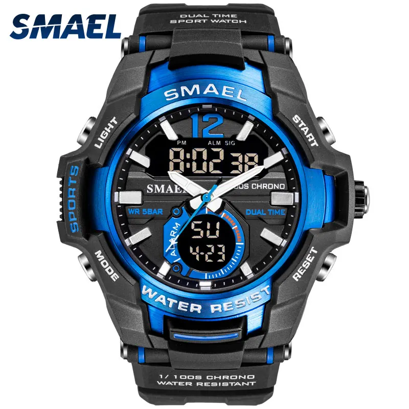 

Men Watches SMAEL Sport Watch Waterproof 50M Wristwatch Relogio Masculino Militar 1805 Men's Clock Digital Military Army Watch