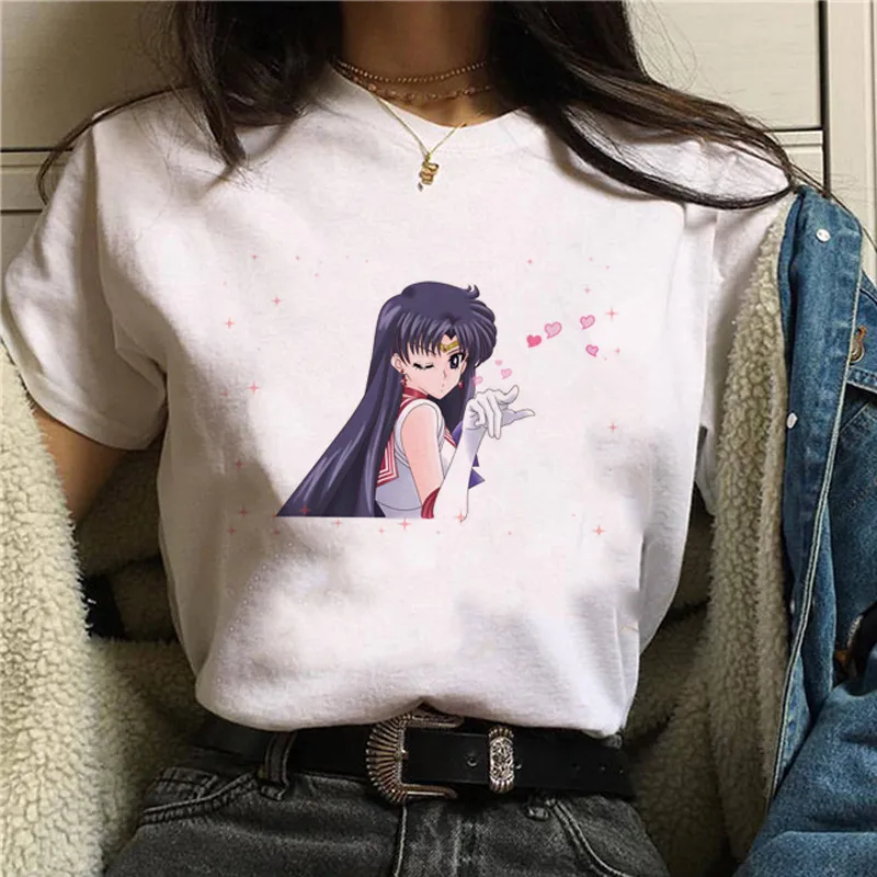 5520 С героями мультфильмов, футболки, одежда для девочек, в стиле Харадзюку футболка Для женщин забавные Винтаж эстетическое футболка корейский стиль милый кот - Цвет: 5520