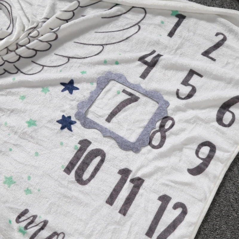 

Baby Blanket Soft Flannel Photography Monthly Photo Newborn Children Milestone Sleeping Bath Crawling Mat DXAD