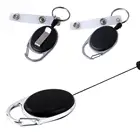 Выдвижной брелок для ключей, брелок для ключей с защитой от потери, идентификационный значок на шнурке, бирка с именем, брелок для ремня, пластиковые чехлы