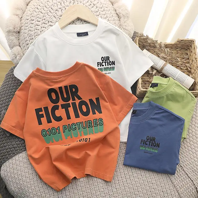 

Graphic Oversized T Shirts Girls Boys Kids Summer Baby Clothes For Teenage Teens Blouses Harajuku Shirt Cute Tops Boy T-shirt