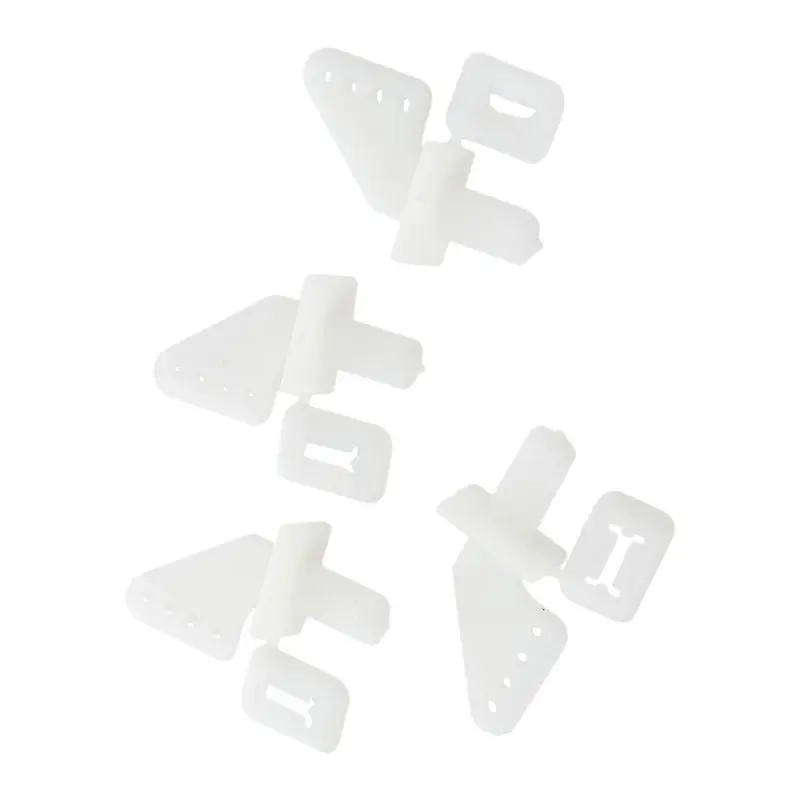 4 пары белый пластик отверстия управления рога для RC Игрушечная модель