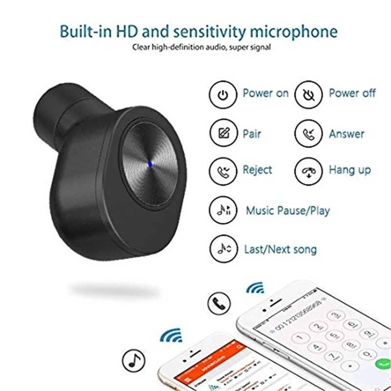 Bluetooth гарнитура TWS с шумоподавлением 5 0 микрофоном|Наушники и гарнитуры| |