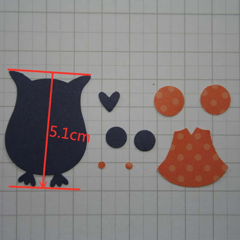 Набор штампов в виде совы для рукоделия металлические Вырубные штампы