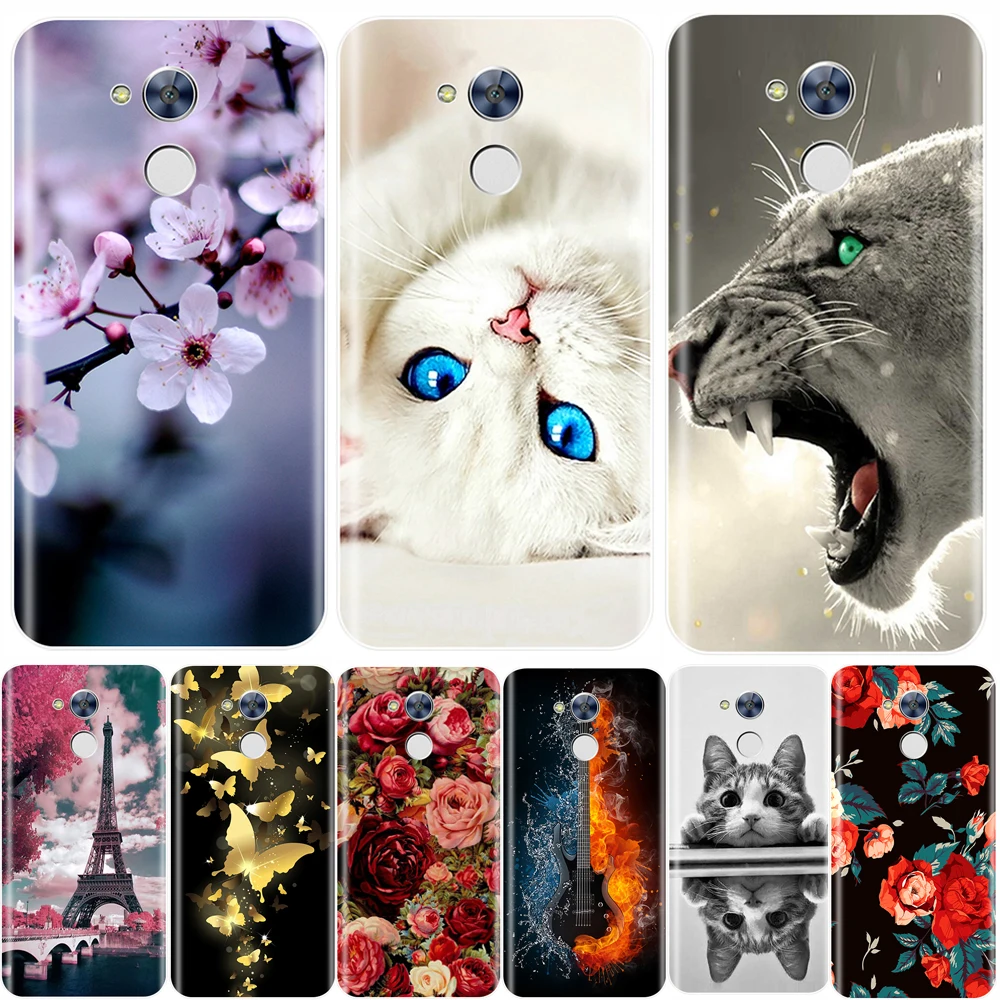 Чехол для телефона huawei Honor 6A 6X 6C Pro, Мягкая силиконовая задняя крышка из ТПУ с милым котиком для huawei Honor 5C 5X 4C 4X, чехол