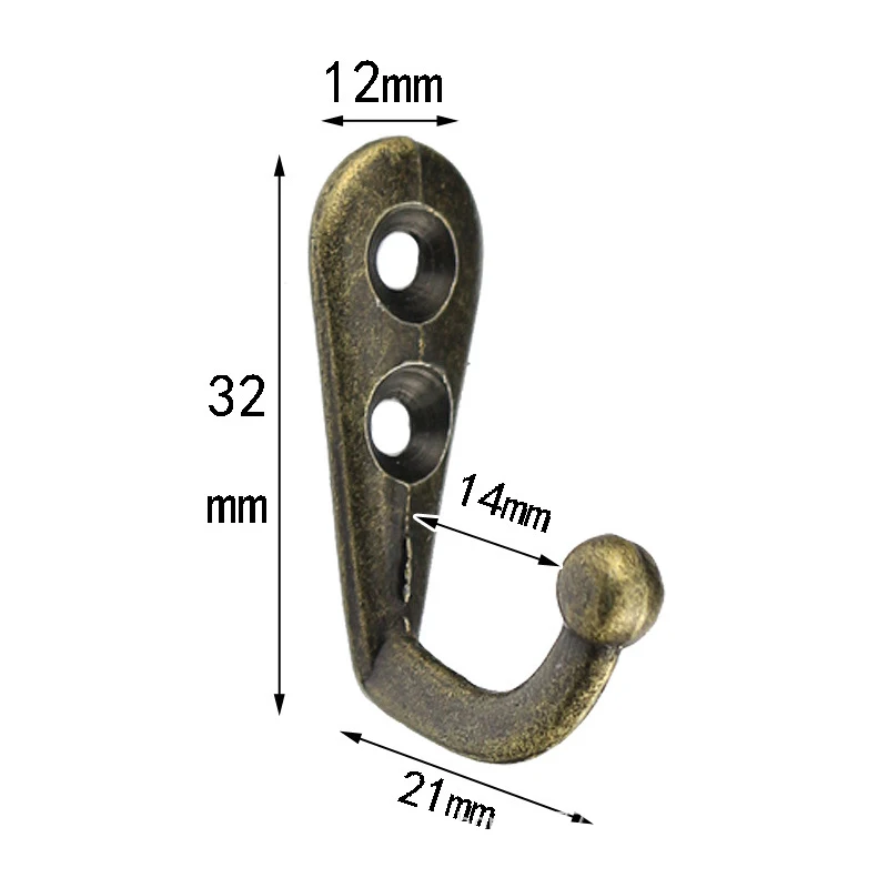 

20pcs Wall Mounted Hook Single Robe Coat Hat Holder Key Hanger with 40 Pieces Screws Home Storage Hook Organize