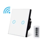 Пульт дистанционного управления для умного дома RF433, настенный сенсорный переключатель, стандарт ЕСВеликобритании, 123, беспроводной