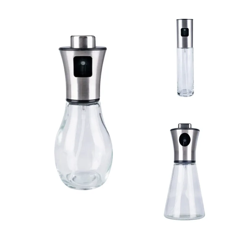 BBQ Grill Oil Sprayer For Cooking ABS Glass Bottle Olive Vinegar Dispenser with Brush Kitchen Tools |