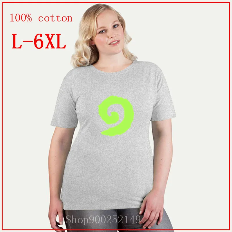 Hearthstone вихревой логотип размера плюс Топы 4XL 5XL 6XL футболки женские Футболки