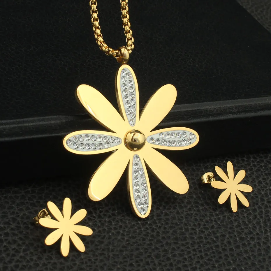 Комплект из колье и серёг нержавеющей стали|Ювелирные наборы| |