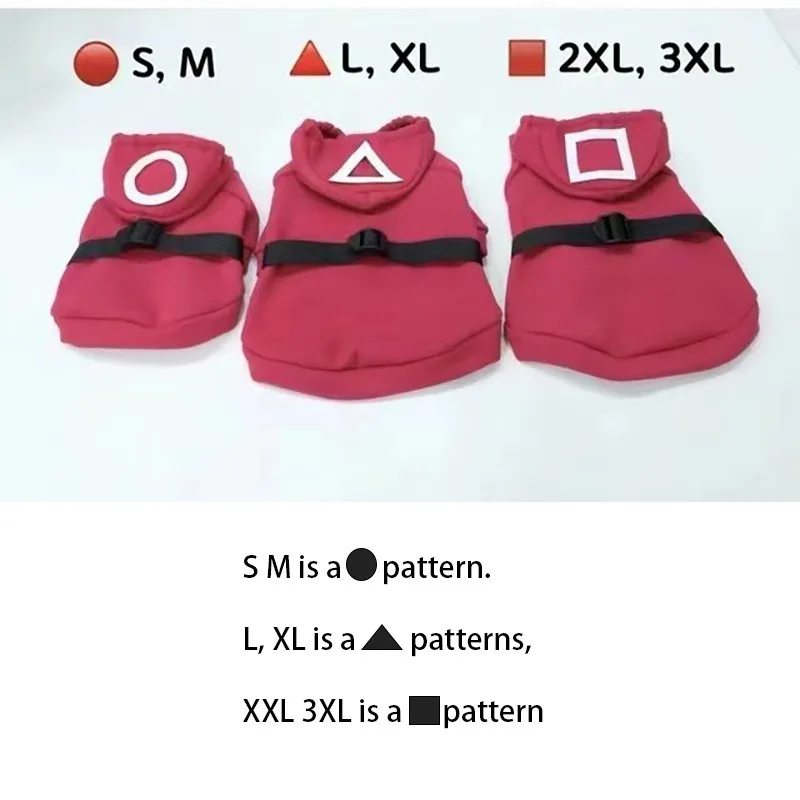 Корейский ТВ кальмар игра одежда для собак милые хлопковые Толстовки зимние