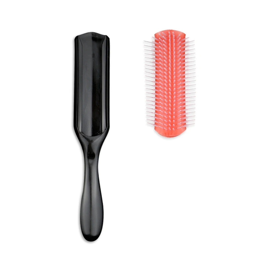 Detachable Hair Comb 9-Row Detangling Brush Salon Styling Hairbrush Straight Curly Wet Scalp Massage Women | Красота и здоровье