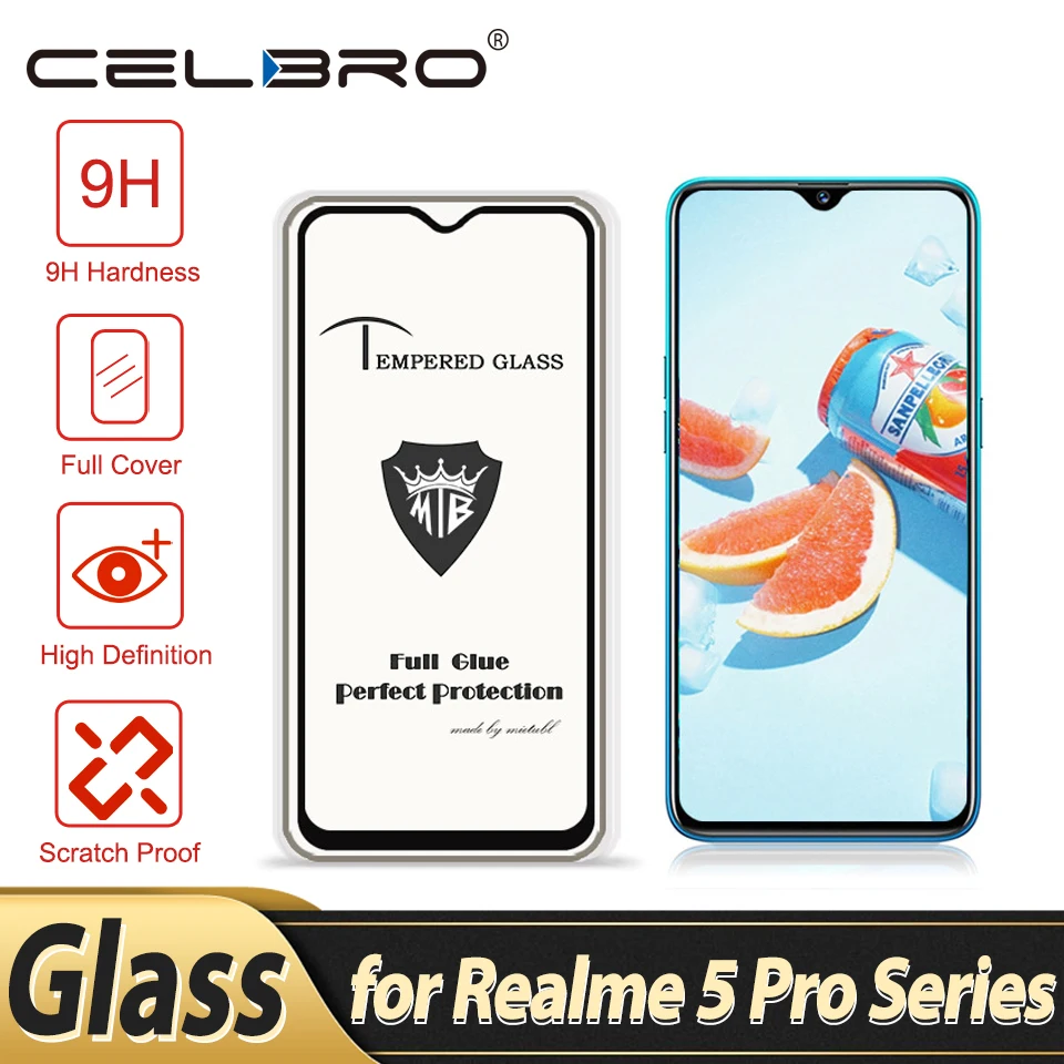 Закаленное стекло для Realme 5 Pro XT Q защита экрана полное покрытие прозрачная