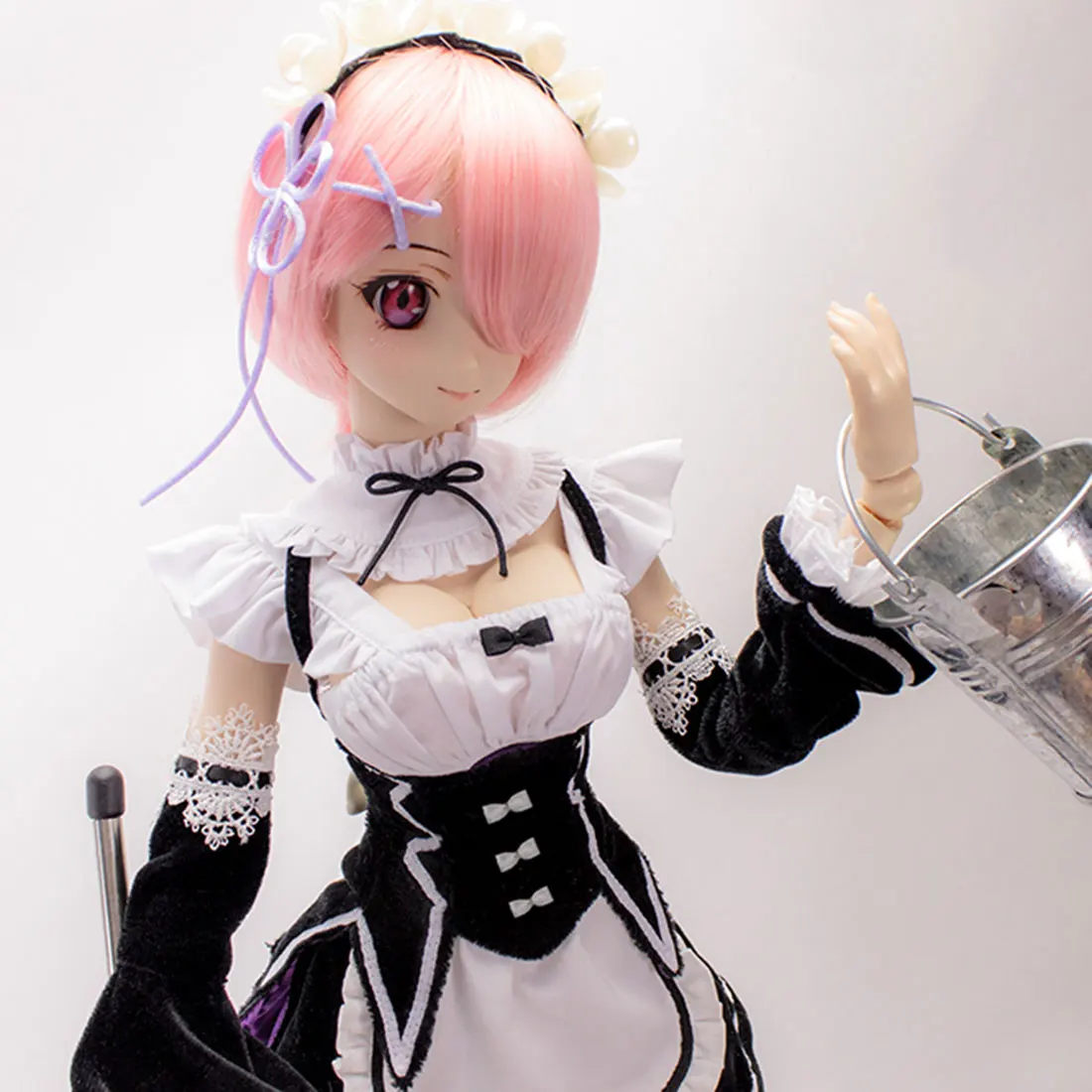 Косплей горничная наряд Ram & Rem Костюм для 1/3 BJD куклы (M грудь) без куклы| |