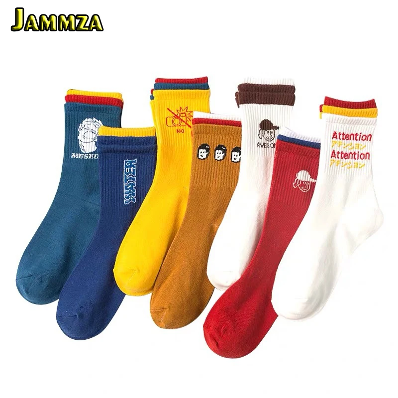 Женские новые модные японские носки стильные милые Мультяшные однотонные