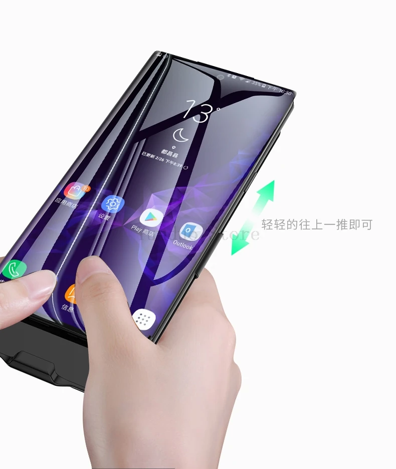 5000 батарея mAh USB зарядное устройство чехол для samsung Galaxy Note 10 Plus внешний Банк питания чехол подставка Зарядка крышка батареи